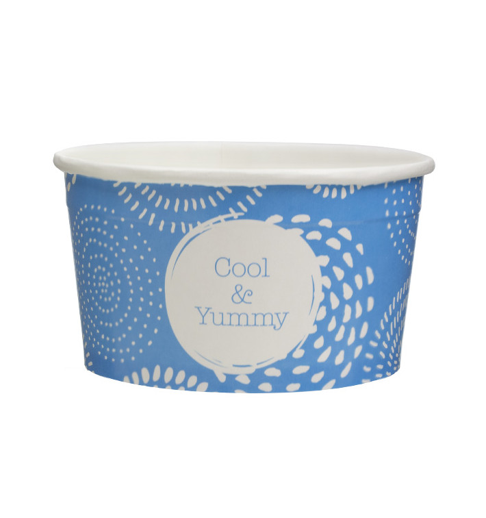 Pot à glace en carton  6oz/175 ml "Cool&Yummy" (2.000 Unités)