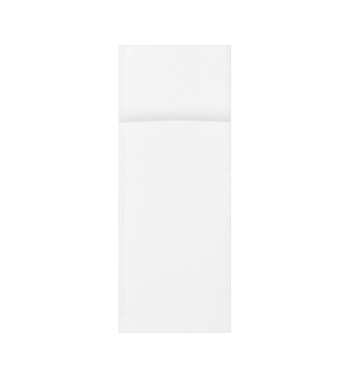Serviette Kangourou en Papier 30x40cm Blanc (1.200 Utés)