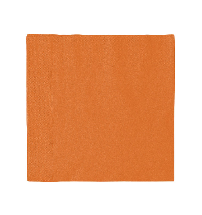 Serviette Papier 2 épaisseurs Orange 33x33cm (1200 Unités)