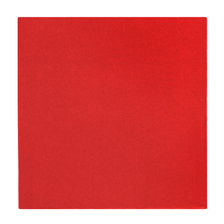 Serviette en Papier Molletonnée 33x33cm 2E Rouge (50 Unités)