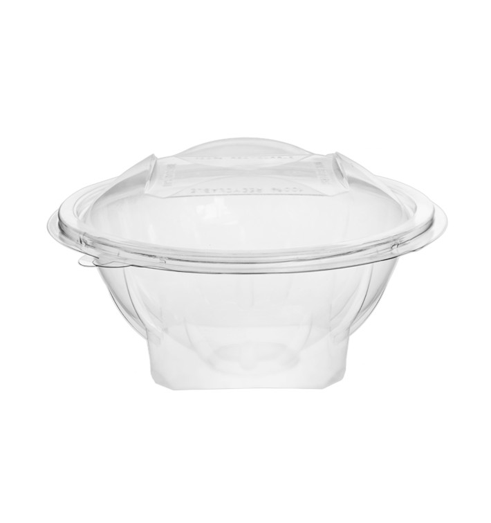 Saladier Rond avec charnière APET Transparent 500ml Ø156mm (300 Utés)