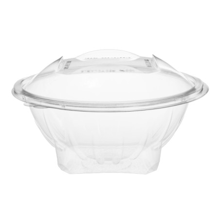 Saladier Rond avec charnière APET Transparent 1000ml Ø186mm (240 Utés)