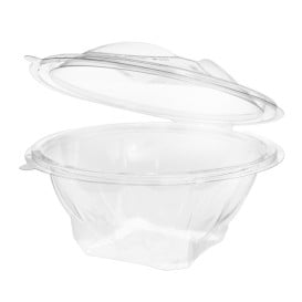 Saladier Rond avec charnière APET Transparent 750ml Ø172mm (200 Utés)