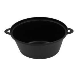 Verrine cocotte Noir avec Couvercle 15,6x10,1cm (144 Utés)