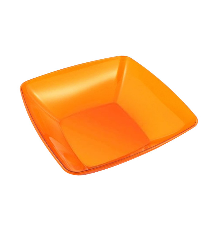 Bol PS Cristal Dur Orange 3500ml 28x28cm (20 Utés)