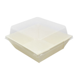 Couvercle en Plastique PET Emballage 480ml 14,3x12,3x3,3cm (144 Utés)