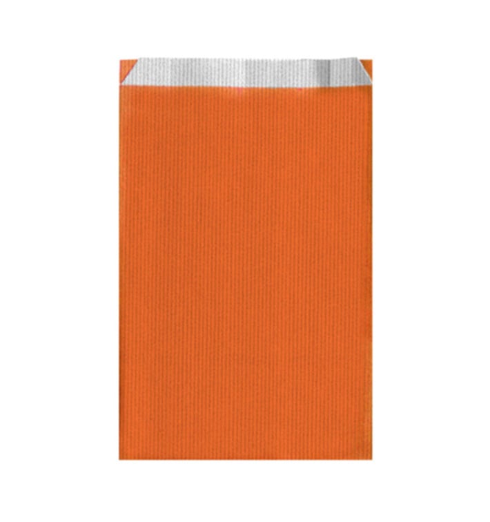 Sac Papier Orange 12+5x18cm 