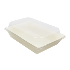 Couvercle en Plastique PET Emballage 500ml 20x12,5cm (12 Utés)