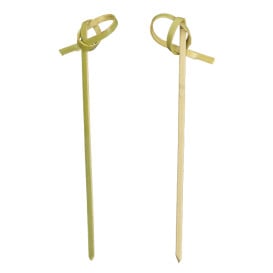 Piques boucles en Bambou verte naturelle 10cm (10.000 Utés)