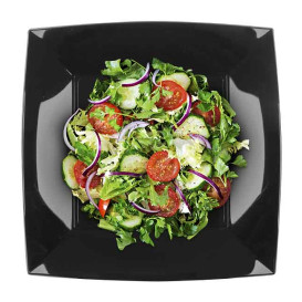 Assiette Dure Réutilisable Plate Noir PP 23cm (25 Utés)