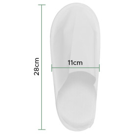 Chaussons PP Fermé Blanc Semelle mousse EVA (200 Paires)