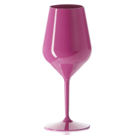 Verre Réutilisable Tritan Rose pour Vin 470ml (6 Utés)