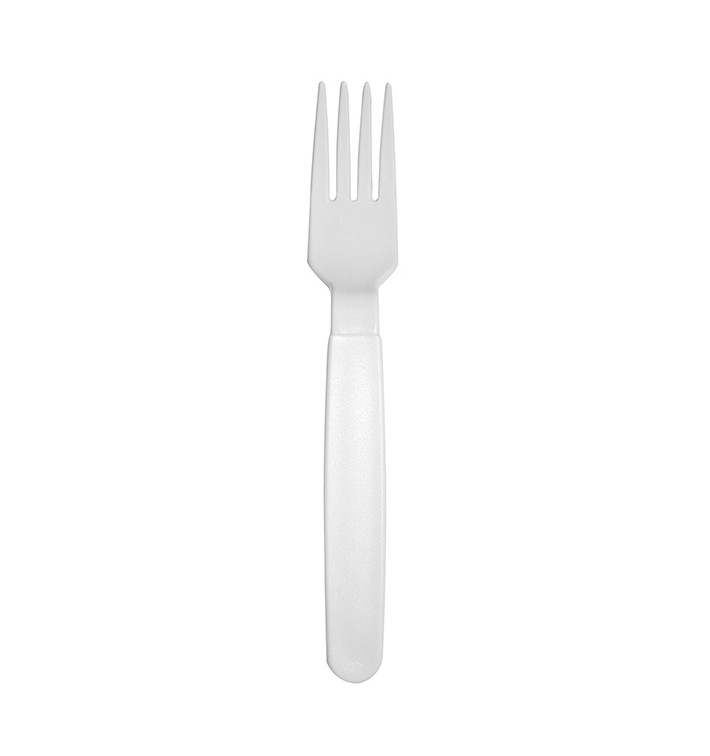 Fourchette Réutilisable Durable PP Blanc 18,5cm (180 Uds)