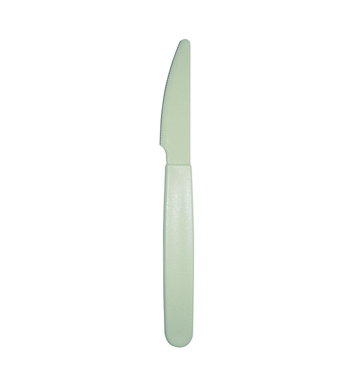 Couteau Réutilisable Durable PP Vert 18,5cm (6 Utés)