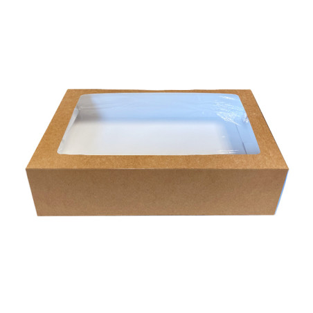 Boîte Kraft avec Fenêtre 31x22,5x8,2cm (25 Utés)