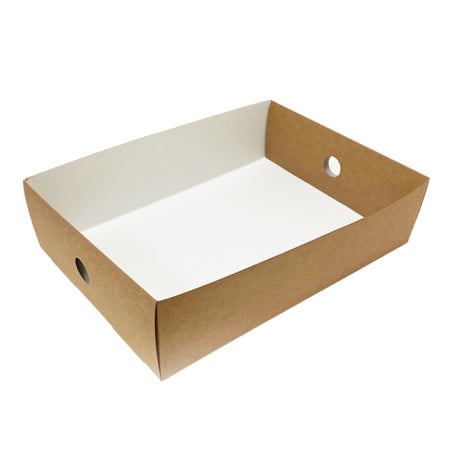 Plateau Kraft pour boîte avec fenêtre 30,8x22,2x7,8cm (50 Utés)