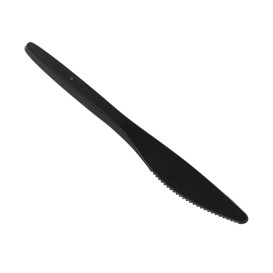 Couteau Plastique Luxury Noir 175mm (100 Unités)