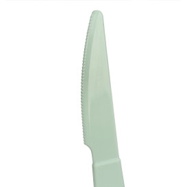 Couteau Réutilisable Durable PP Minéral Vert 18,5cm (180 Utés)