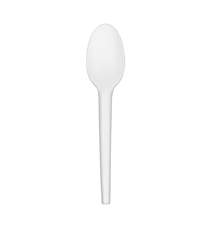 Cuillère Biodégradable Réutilisable CPLA Blanche 16,5cm (2.000 Utés)