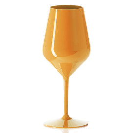 Verre Réutilisable Durable Tritan Orange pour Vin 470ml (1 Utés)