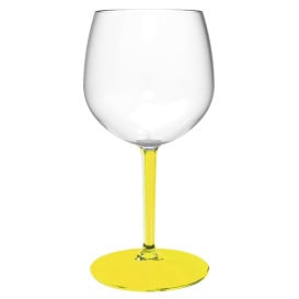 Verre Balloon Réutilisable Durable TT Pied Jaune 580ml (6 Utés)