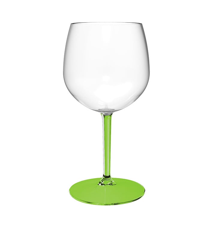 Verre Balloon Réutilisable Durable TT Pied Vert 580ml (1 Uté)