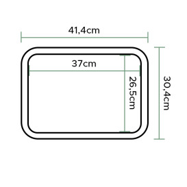 Plateau PP Fast Food Rouge 30,5x41,4cm (1 Uté)