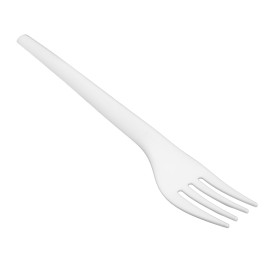 Fourchette Biodégradable Réutilisable CPLA Blanche 17cm (2.000 Utés)