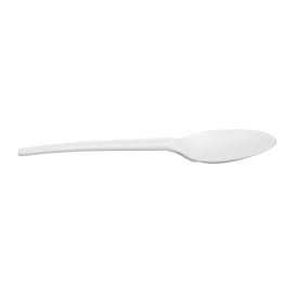 Cuillère Biodégradable Réutilisable CPLA Blanche 16,5cm (2.000 Utés)