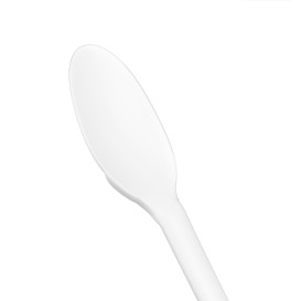 Cuillère Biodégradable Réutilisable CPLA Blanche 16,5cm (2.000 Utés)