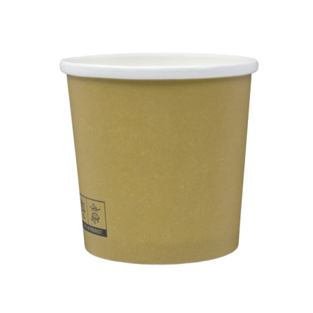 Pot en Carton Kraft 350ml Ø9,0cm (25 Utés)