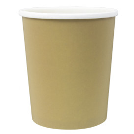 Pot en Carton Kraft avec Bordure Blanche 1.000ml Ø11,7cm (500 Utés)