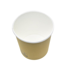 Pot en Carton Kraft avec Bordure Blanche 350ml Ø9,0cm (25 Utés)