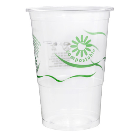 Gobelet Biodégradable PLA Transparent 550ml (500 Utés)