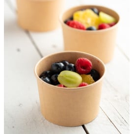 Pot en Carton Kraft Dessert 250ml Ø9,0cm (50 Utés)