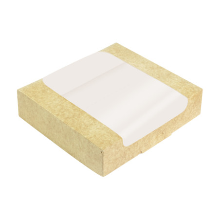 Boîte en Carton Kraft avec Fenêtre à Boulangerie  20x20x6cm (50 Utés)