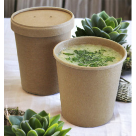 Pot en Carton Kraft-Kraft 350ml Ø9,0cm (25 Utés)