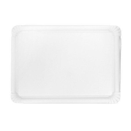 Plat Rectangulaire en Carton Blanc 25x34cm (300 Utés)