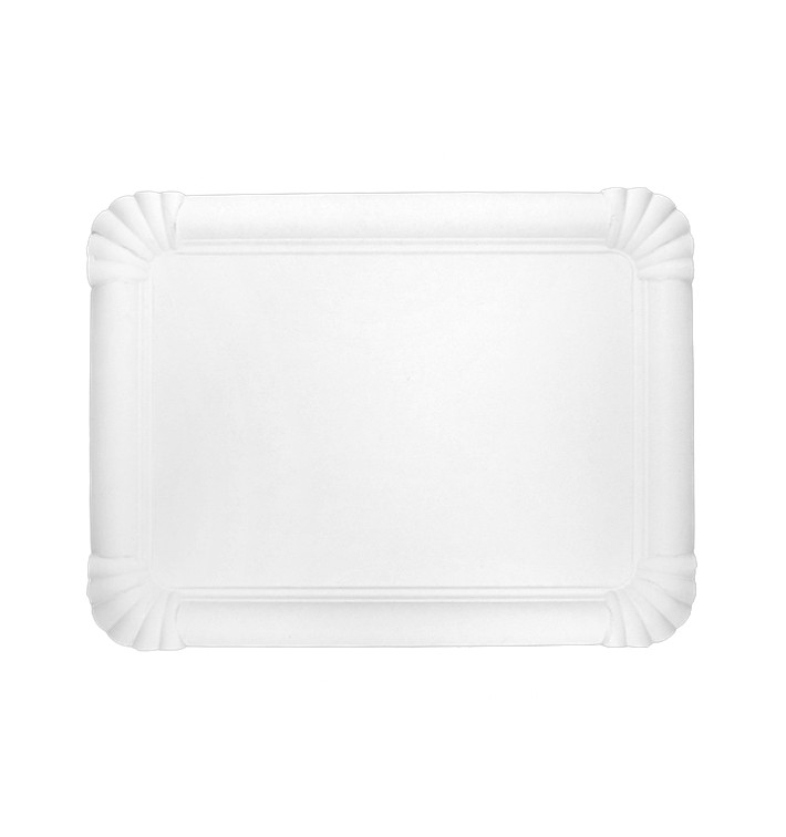 Plat Rectangulaire en Carton Blanc 18x24cm (600 Utés)