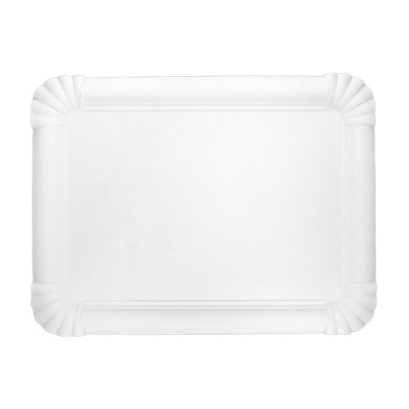 Plat Rectangulaire en Carton Blanc 18x24cm (600 Utés)