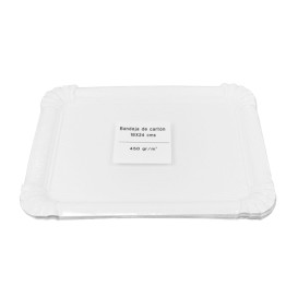 Plat Rectangulaire en Carton Blanc 18x24cm (600 Utés)