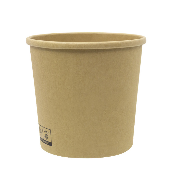 Pot en Carton Kraft-Kraft 350ml Ø9,0cm (25 Utés)