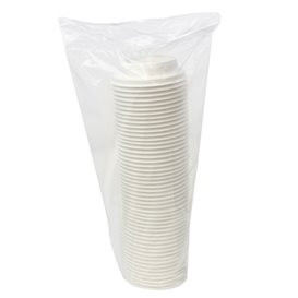 Assiette Amidon Maïs PLA Creue Blanc Ø220 mm (25 Utés)