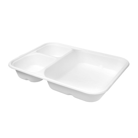 Plateau en Canne à Sucre pour Nachos 3C 16,5x21,5x3,5cm (400 Utés)