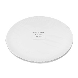 Assiette en Carton Ronde Blanc Ø32cm 600g/m² (250 Utes)