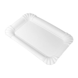 Plat Rectangulaire en Carton Blanc 12x19cm (700 Utés)