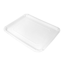 Plat Rectangulaire en Carton Blanc 22x28cm (400 Utés)