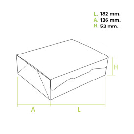 Boîte pâtissière 18,2x13,6x5,2cm 500g Rose (25 Unités)