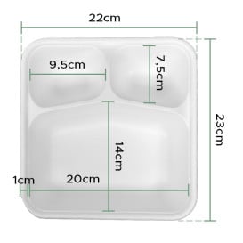 Barquette Thermo-Scellable Carton Kraft 550ml 192x137x27mm (585 Utés)