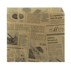 Sac Non-Tissé avec Anses Découpées Marron 17+5x22,5cm (25 Utés)